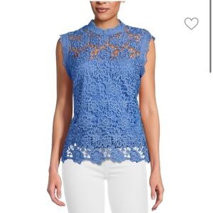 Nanette Lepore | Light blue Lace Top | Women’s size Large